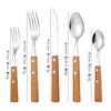 304 Stainless Steel Knife, Fork and Spoon Four-piece Set, Japanese-style Western Tableware, Flower Pear Wooden Handle, Steak Knife, Fork and Spoon Set