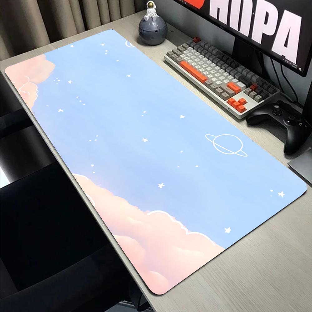 Cute scenery Mouse Pad Large Computer Office Game Table Mats XXL Rubber Anti-slip Gaming Keyboard Mousepads Long Desk Pads