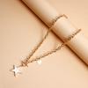 Accessories, Simple White Star Imitation Fritillary Necklace, Temperament Metal Rough Aluminum Chain Sweater Chain