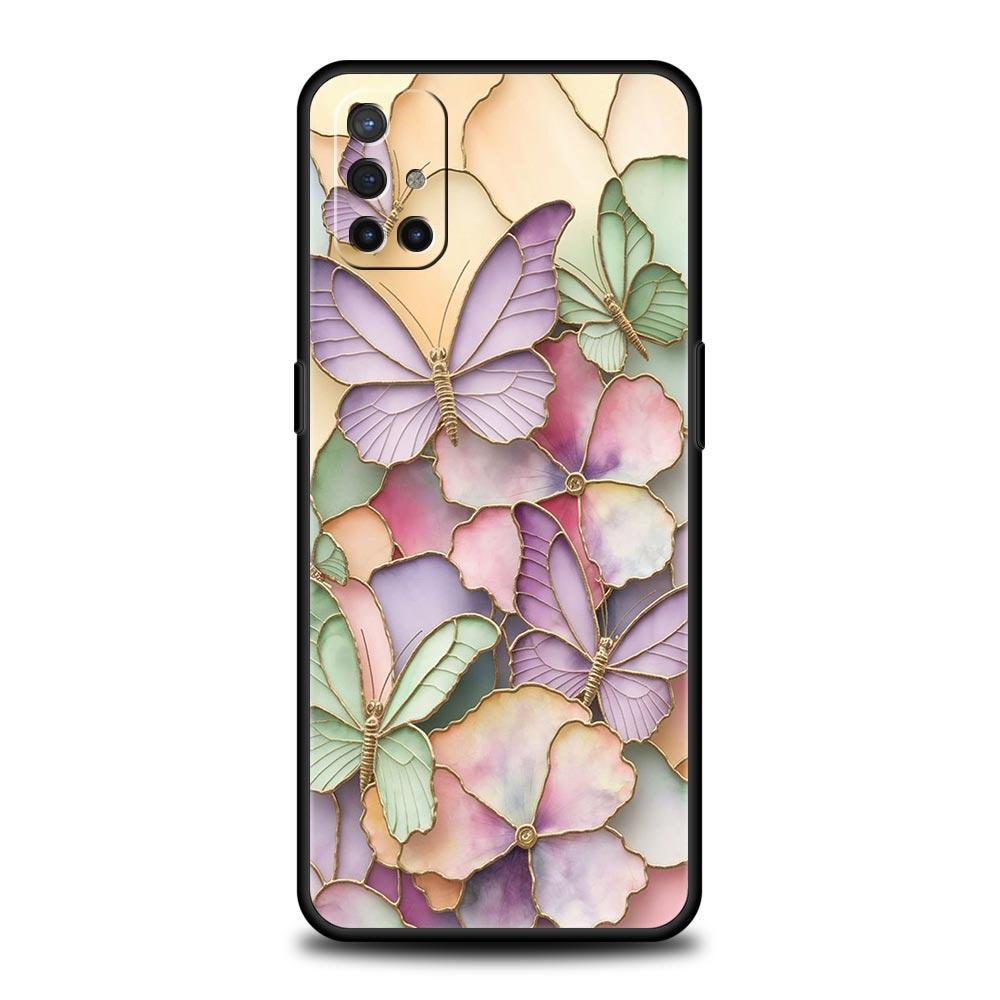 Phone Case For Oneplus 13R 13 12 10T 11 R10 Nord N100 N200 N10 9 9R CE 3 Z Pro Lite Soft TPU Cover Fashionable Butterfly Flower