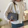 Fashionable Lock Korean Style Fashion Spring New Style Contrasting Simple Retro Crossbody Single Shoulder Handheld Small Square Women's Bag