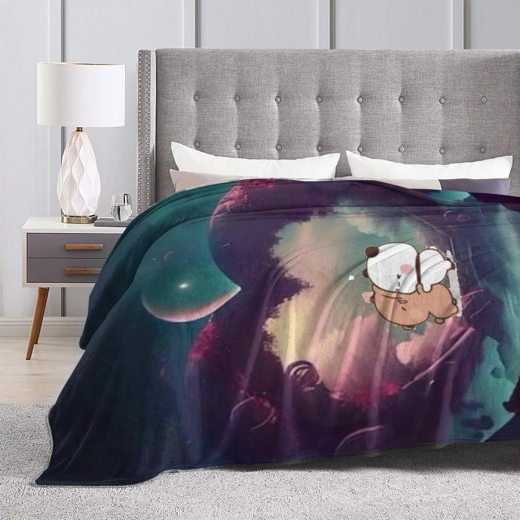 Bubu & Dudu Coperta in Flanella Cuore Amore Coperta Morbida Invernale per Bambini Adulti Camera da Letto Copriletto Grafico Copri Divano Letto