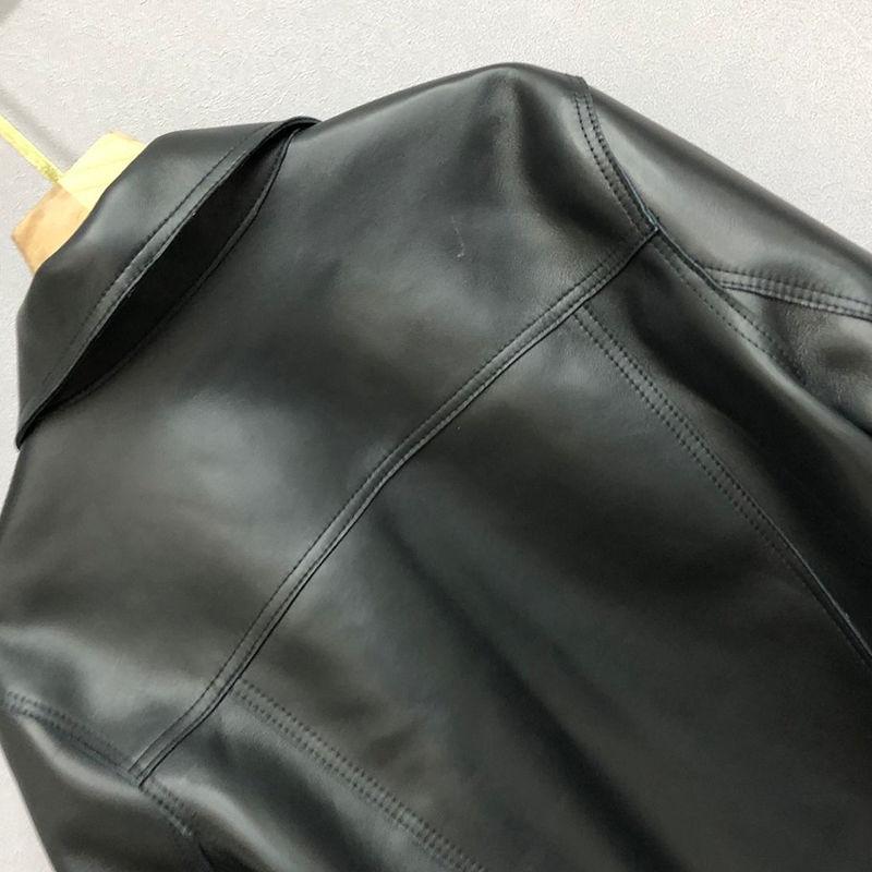 European Cropped Leather Jacket Women's Motorcycle PU Leather Short Korean Loose Workwear Hong Kong Wind Jacket
