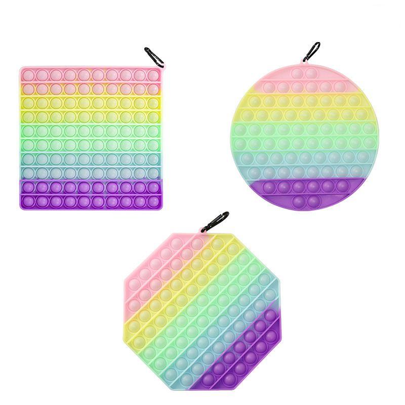 20cm Big Pop It Fidget Toy Colorful Squishy Stress Reliever For Kids And Adults