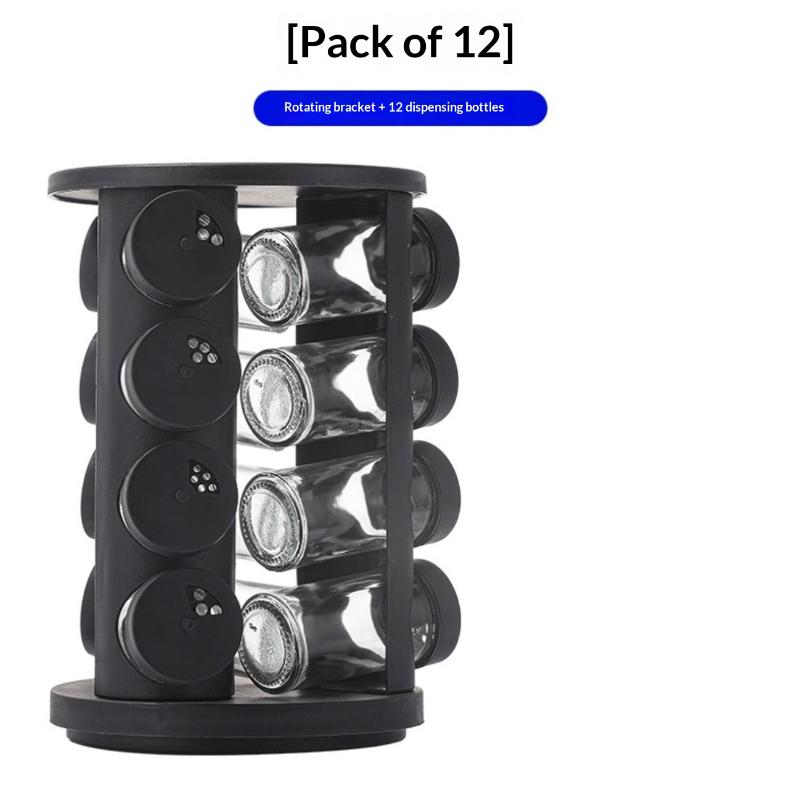 Set Portaspezie Rotante di Grande Capacità 9/13/17 Pezzi Barattoli in Vetro Organizer per Condimenti per Dispensa Cucina Controtop