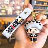 Anime One Piece Keychain Cute Luffy Sabo Resin Action Key Ring Car Backpack Decor Key Chain Gifts