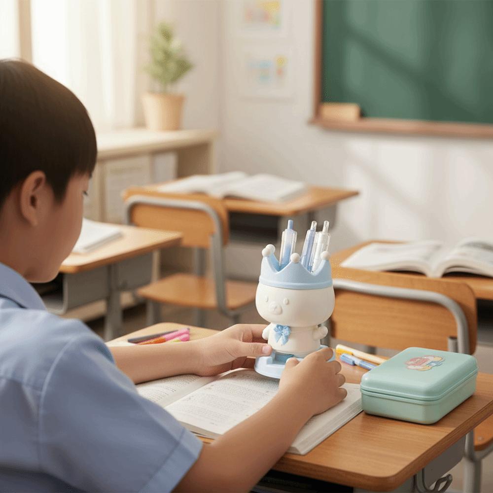 Cartoon Design Pen Holder Creative Design Desktop Storage Bucket  Living Room