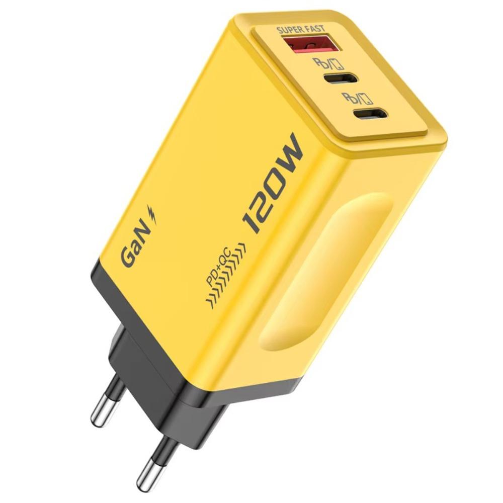 Fast Charging 120W Quick Charger Plug 3-Ports Multi-Port Charger for Huawei/Xiaomi/Samsung