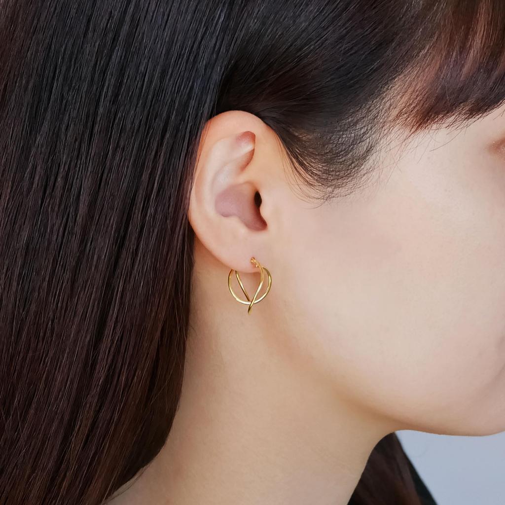 Vendome Aoyama K18YG Yellow Gold Earrings AGVA1592 YG [Official]