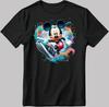 Mickey Mouse Short Sleeve White-Black Men's / Women's T-Shirt U100