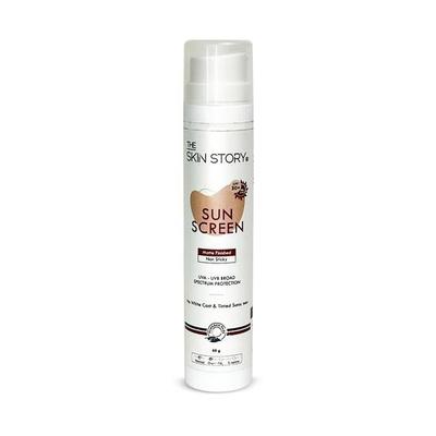The Skin Story Broad Spectrum Sunscreen SPF 30 for UVA & UVB Protection, Anti-Aging Formula & Lightweight Matte Finish Paraben-Free | 40g