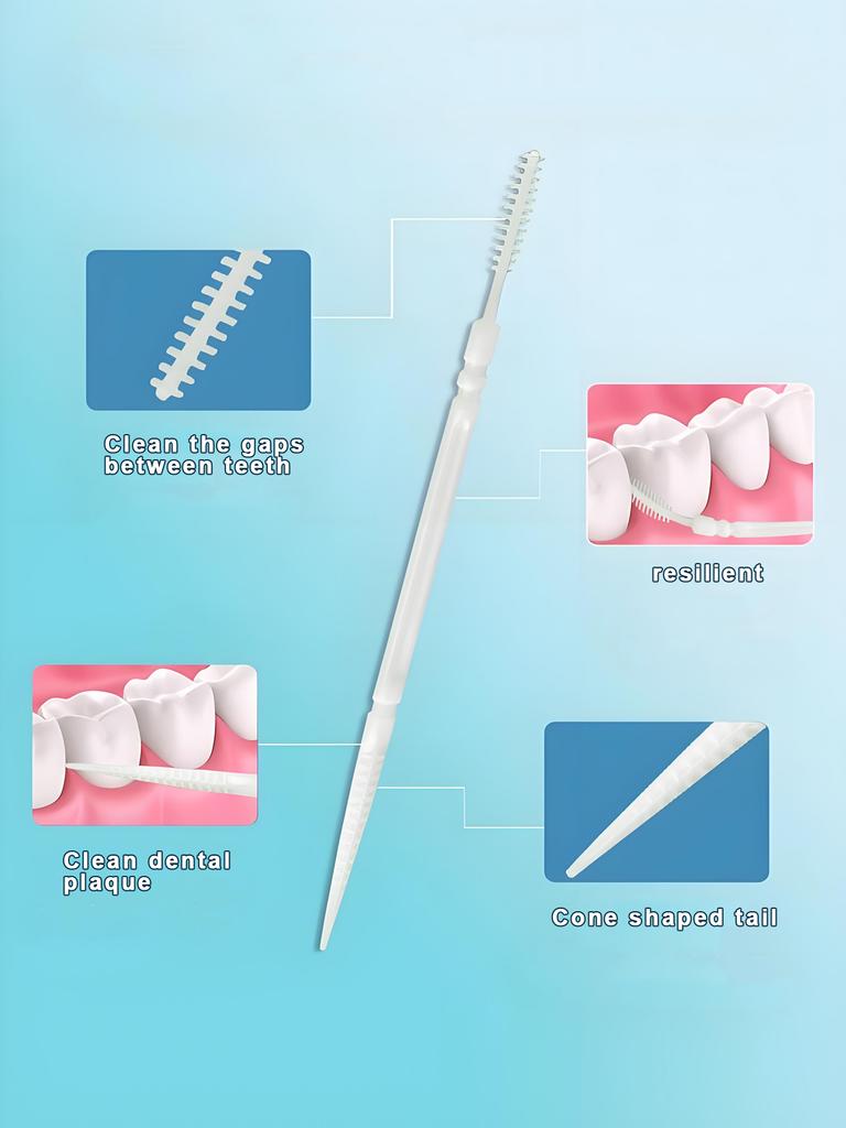 Interdental Brush Portable Travel Kit 200/400PCS disposable Mini Dental Picks Metal Wire Core Cleaner for Braces & Teeth Gaps