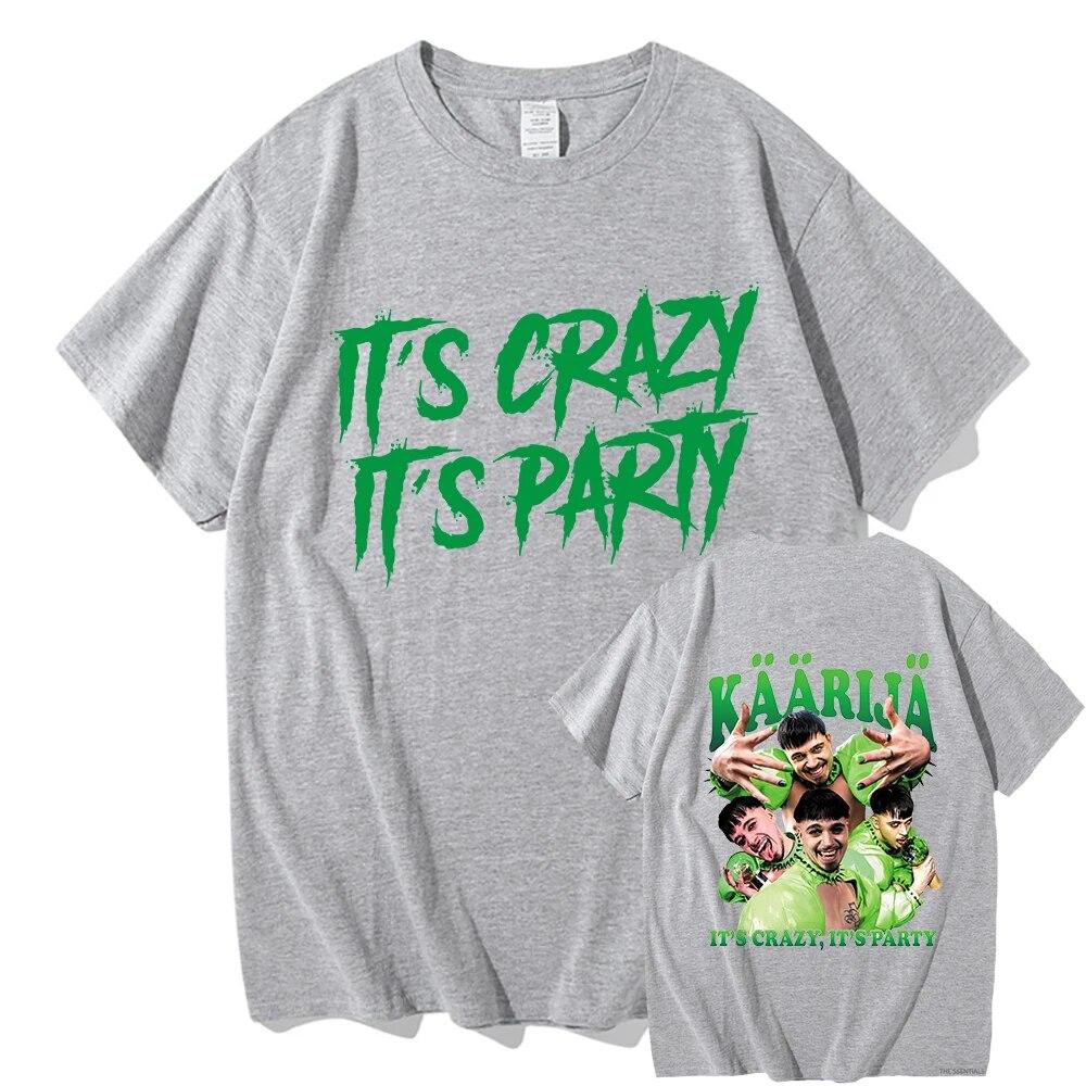 Käärijä It's Crazy It's Party T-Shirts Retro Kaarija Unisex/Damen Grafik-Sweatshirt Vintage Lustiges Sommer-Baumwoll-T-Shirt Unisex-T-Shirt