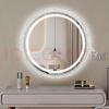 Glacier Wall-Mounted Crystal Lamp Mirror with Acrylic Frame, Wired Version, Three-Color Dimming for Bedroom.
