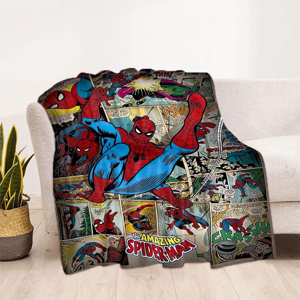 1pc Spider-Man City Blanket Soft and Warm for Sofa Office Camping Travel Livingroom Great Gift for Friends and Family Comfortable