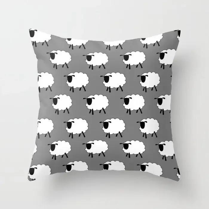 Cushion Cover Cartoon Sheep Peach Pillow   Home Decor Moda
