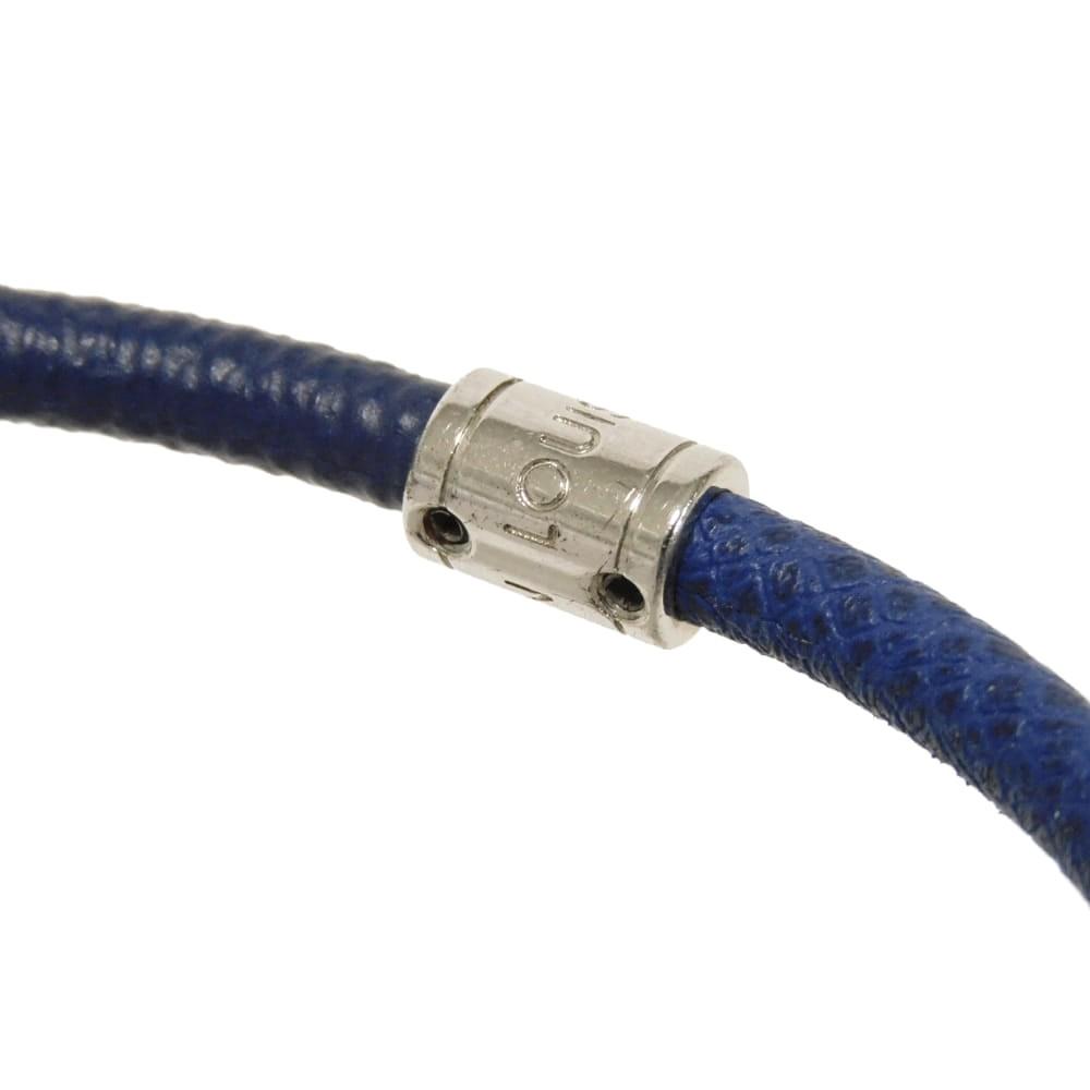 Used 12564 Neo Split Bracelet M8155D 7986 LV Logo Flower Blue Silver Taiga Rama Monogram Cobalt Men's from Japan