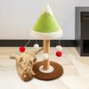 Cat Scratching Post with Interactive Ball Sturdy Base Scratch Pole Sisal Rope
