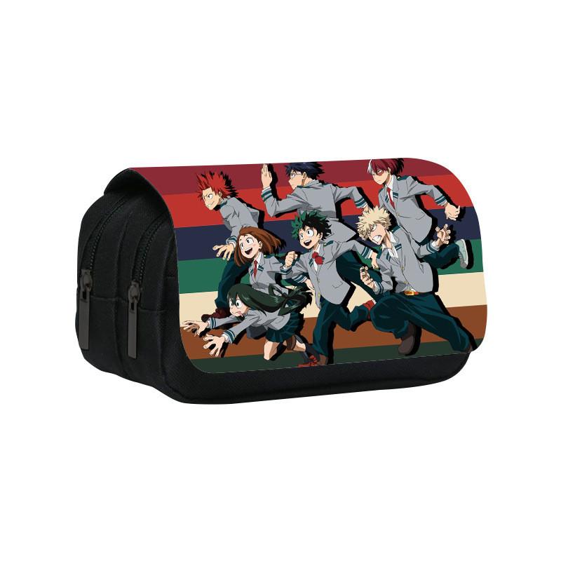 My Hero Academia Double Layer Pencil Case With Nylon Material For Students And Kids