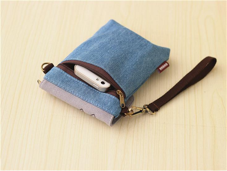 6" Rankinė per petį telefonui - Moteriškas medžiaginis pakabukas ant kaklo ir piniginė monetoms iPhone 7 Plus