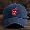 Tongue print retro baseball cap fashionable dad hat curved brim suitable for outdoor sports