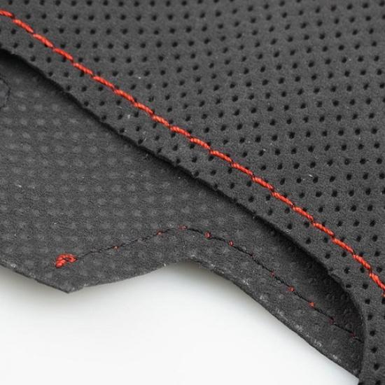 For Toyota Corolla Caldina  RAV4 Suede Sewing Steering Wheel Leather Cover