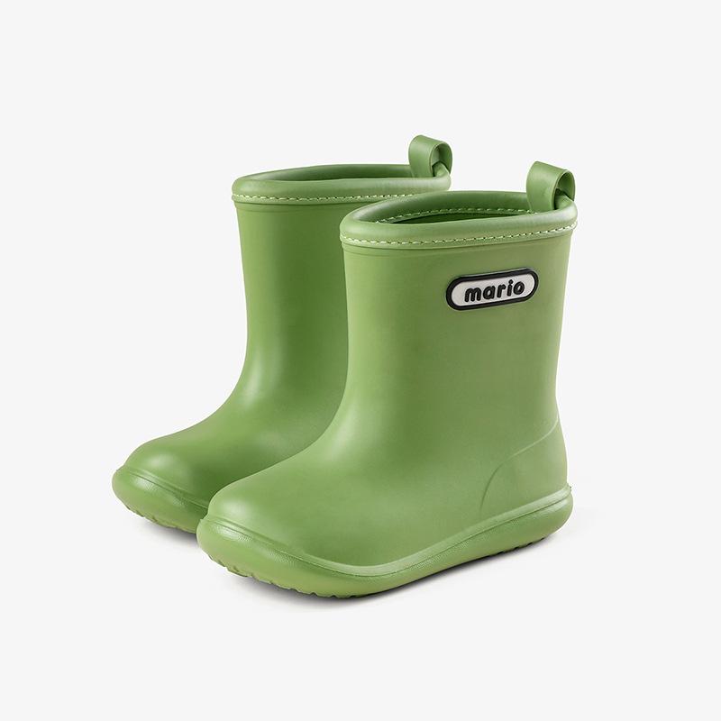 Happy Mary Children's Rain Shoes Boys Soft Sole Lightweight Children Boys and Girls Medium Rain Boots Children's Water Shoes