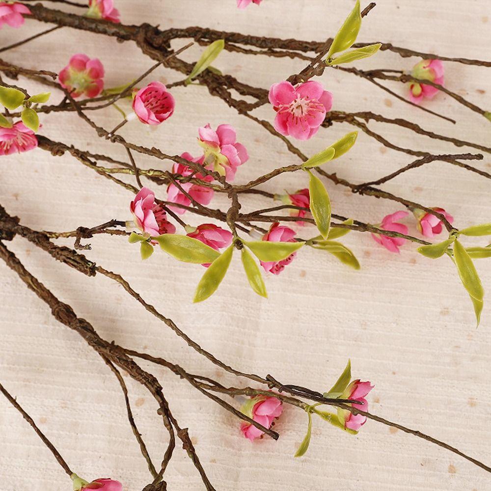 Chinese Style Artificial Plum Blossom Branch Elegant Plastic Simulation Silk Plums Blossom Handmade Realistic Fake Flower
