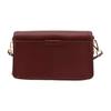 Michael Kors MK Sonia Chain Solid Color Large Logo Flap Leather Shoulder Crossbody Bag Medium Women Bags Berry-Purple 35F1G6SL3L-MERLOT