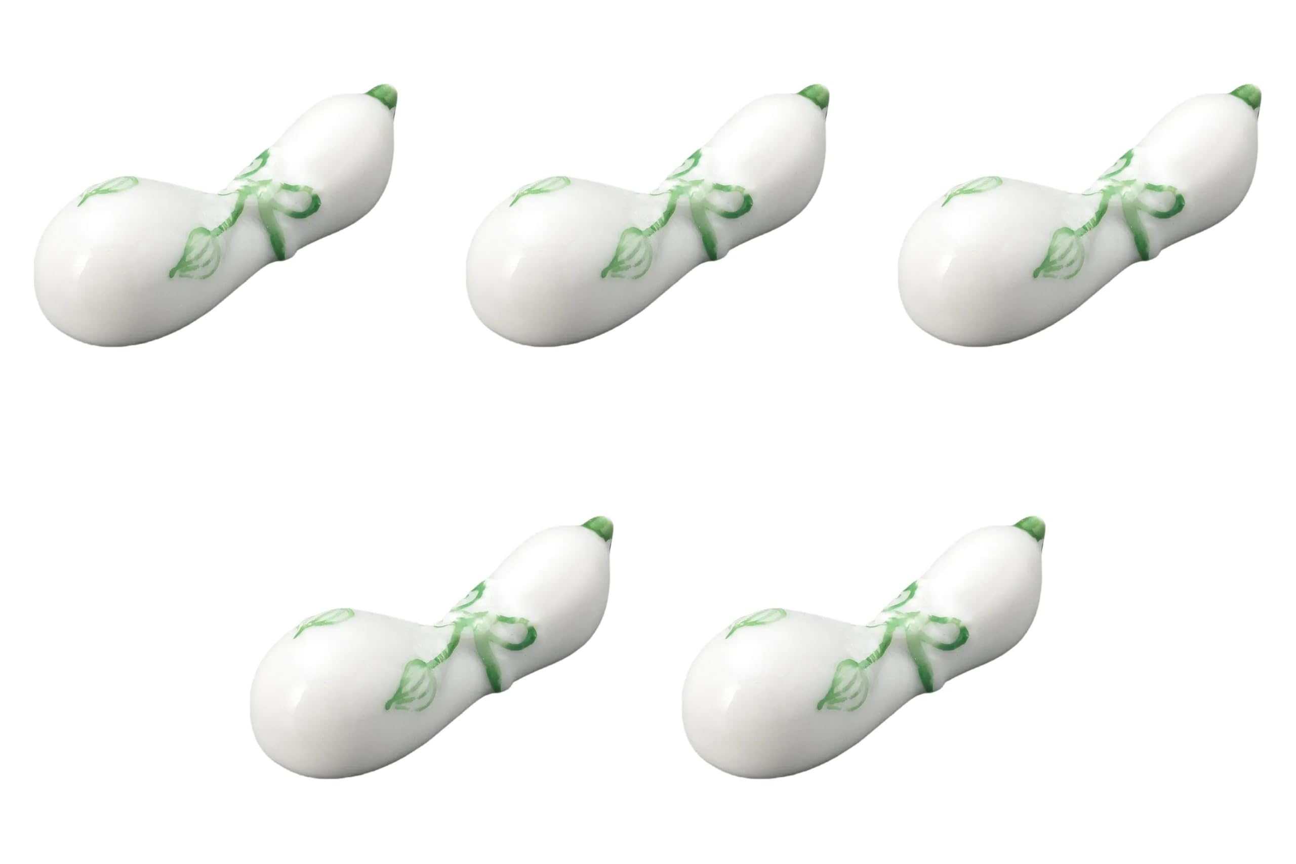 

Набор из 5 зеленых подставок для палочек мусуби x Подставки для палочек Setomonohonpo В форме тыквы [5.8 2см] зелёный