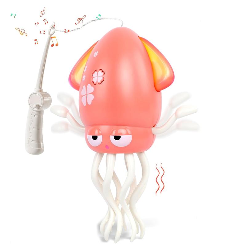 Magic Electronic Dancing Squid Toy with Lights Music and Interactive Induction Tummy Time Gift for Toddlers Baby Development Kid