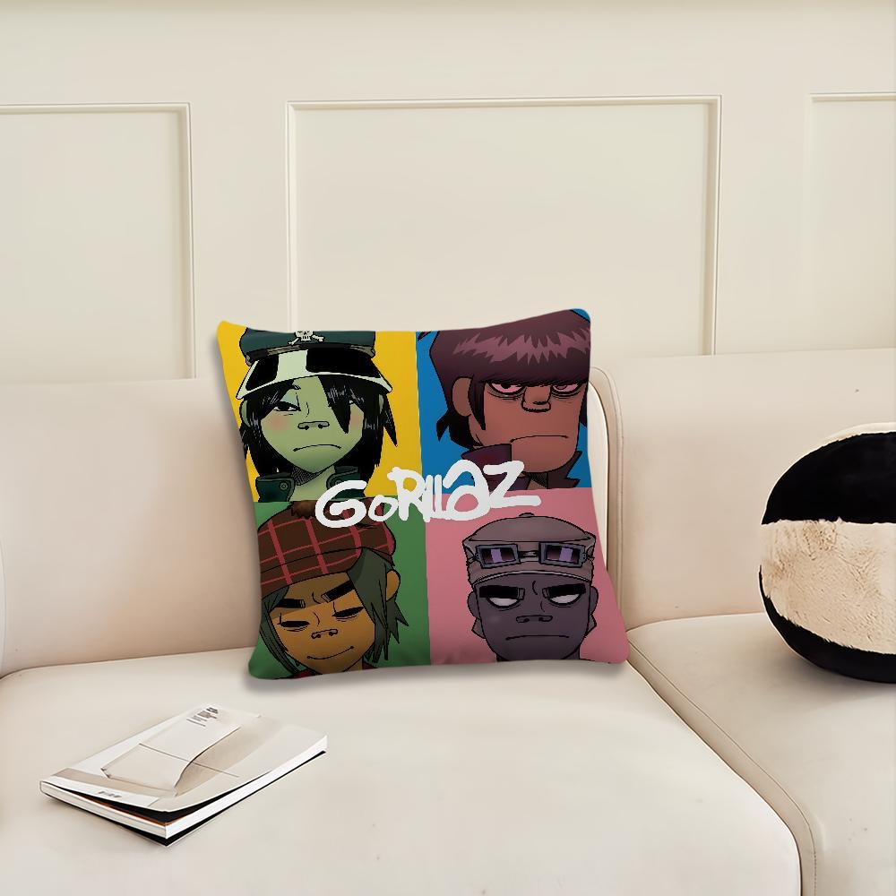 Группа Виртуальная G-gorillaz крутая наволочка Наволочка Декорация Комната Дом Диван гостиная Офис Авто Нордическая Простота 12x12Inch