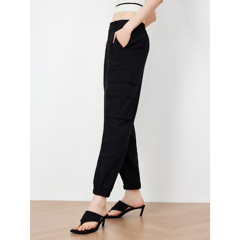 JZ Jiuzi Women's Spring and Autumn New Workwear Style Casual Pants JWDC11018