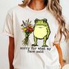 Sorry For What My Face Said Comfort Colors® T-Shirt, Funny Frog Shirt, Retro Sarcastic Toad Tee, IntroverT-Shirt, Cottagecore Frog Shirt