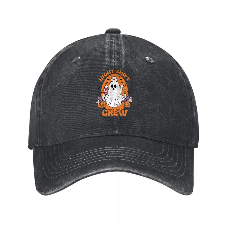 Ghostbusters Crew Logo Washed Cotton Baseball Cap Classic Black Adjustable Fit Unisex Design Fan Essentials