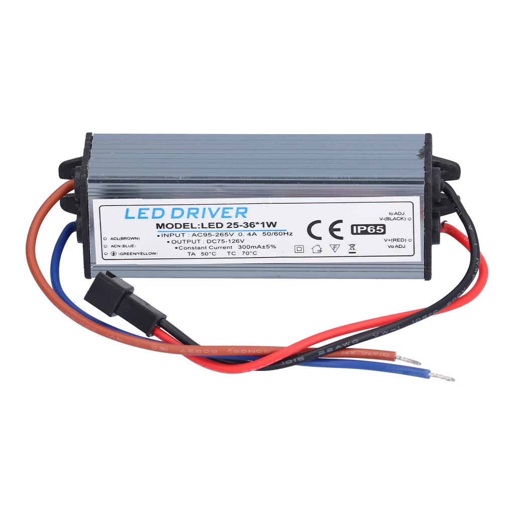 LED Driver Light Transformer DIY Lamp Driving Power Supply AC95‑265V DC75‑126V 25‑36x1W 300mA