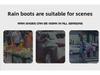 Vanntette sklisikre varme gummiregnstøvler for menn med fortykket lavskaftdesign
