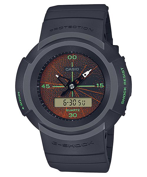 

Casio G-SHOCK Men s Resin 200M Water Resistant Analog Shock Resistant Quartz Watch AW-500MNT-1A чёрный