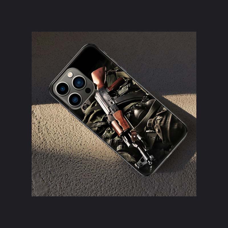 A Sturdy And Reliable AK47 Phone Case For Apple Iphone 16E 16 Pro Max 15 Plus Soft 13 12 Mini Cover 11 14 Pro Max Capa 8 7 SE Sh