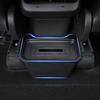 Rear Center Console Organizer 2nd Row Console Back Seat Storage Container TPE-material Easy Fixing Suitable for ModelY