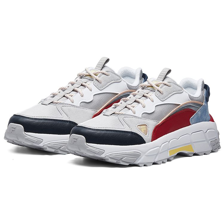 Fila Skyrunner Mesh Fabric Comfortable Shock Absorbing Breathable Lightweight Low Top Casual Shoes Men Sneaker White Red Black F12M041135FQF