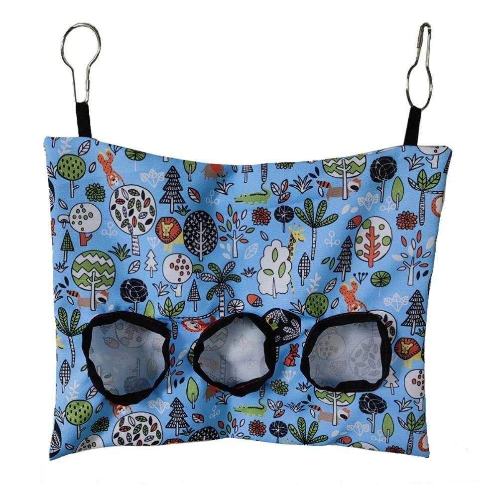 3 Holes Hanging Rabbit Hay Feeder Dispenser Pouch for Small Animals Guinea Pig Feeding Storage Bag Pet Supplies Accessories 1PC
