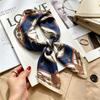 Women's French Retro Cashew Silk Scarf - Versatile Square Scarf & Ribbon Headscarf