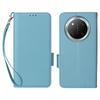 Leather Case with Wrist Strap for Honor X9c 5G/Magic7 Lite 5G/X60 Pro 5G Litchi Texture Wallet Phone Cover