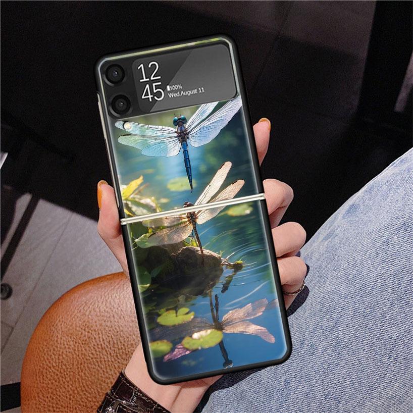 

Beautiful Dragonfly Enthusiasts Phone Case For Samsung Z Flip 7 6 5 4 3 Galaxy ZFlip7 ZFlip6 ZFlip5 ZFlip4 ZFlip3 5G Print Cover Samsung Z Flip 5