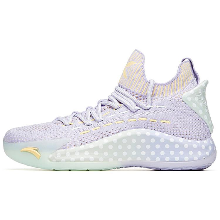 

PECHOIN x Anta Cushioning Slip Resistant Abrasion Resistant Mid top Basketball Shoes Women s Purple Green 122021102-3 39