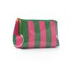 PVC Striped Makeup Bag with Tassel Zipper Waterproof,Large-Capacity,Portable Cosmetic Organizer &Toiletry Bag for Outdoor Travel