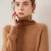 Charming 100% Cashmere Women's High Neck Thick Pullover Sweater for Autumn/Winter