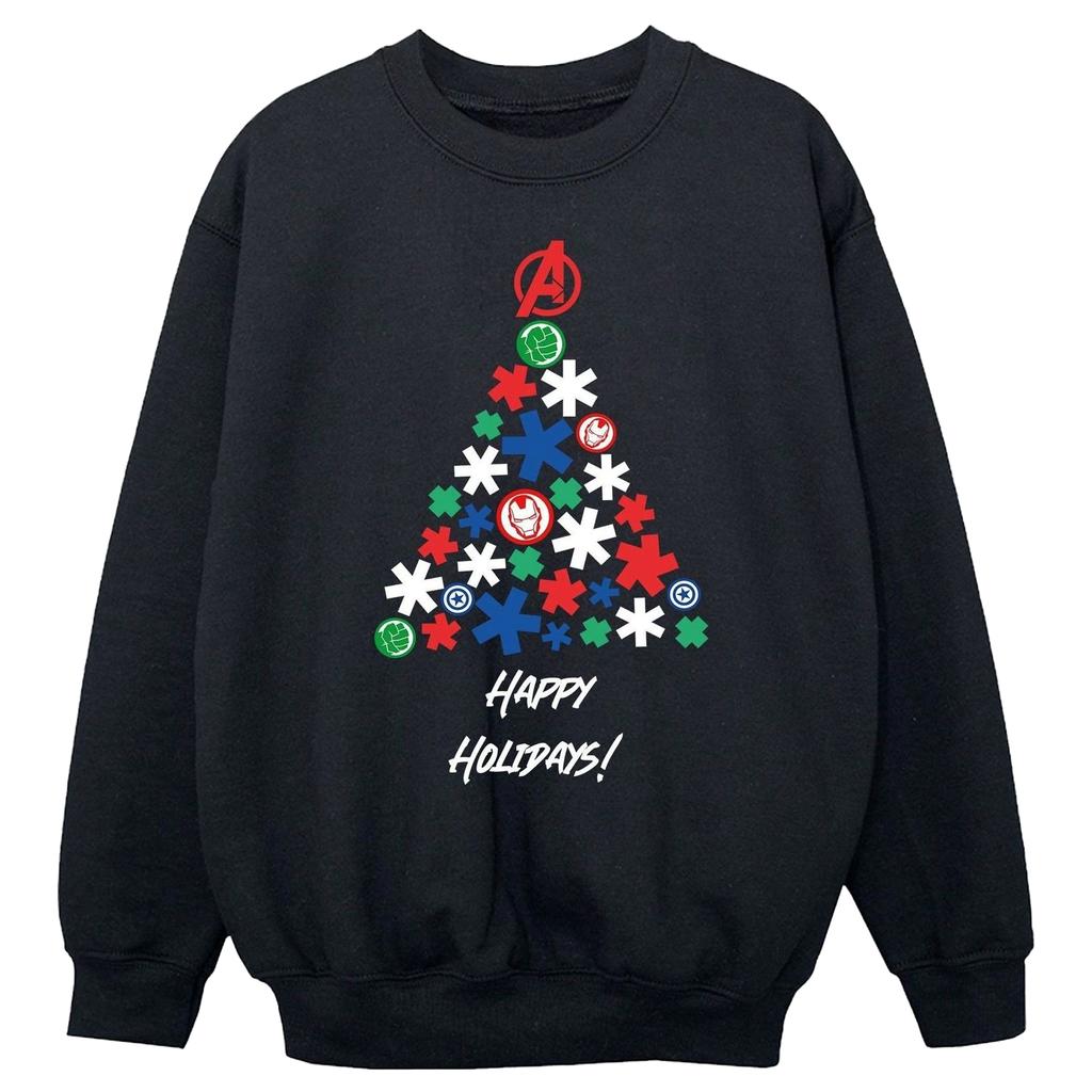 Avengers Boys Christmas Tree Sweatshirt