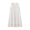 Women's Tencel Acetate Irregular Ruched A-Line Sleeveless Dress